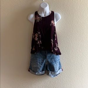 Don't Ask Why Purple Floral Tank | One Size